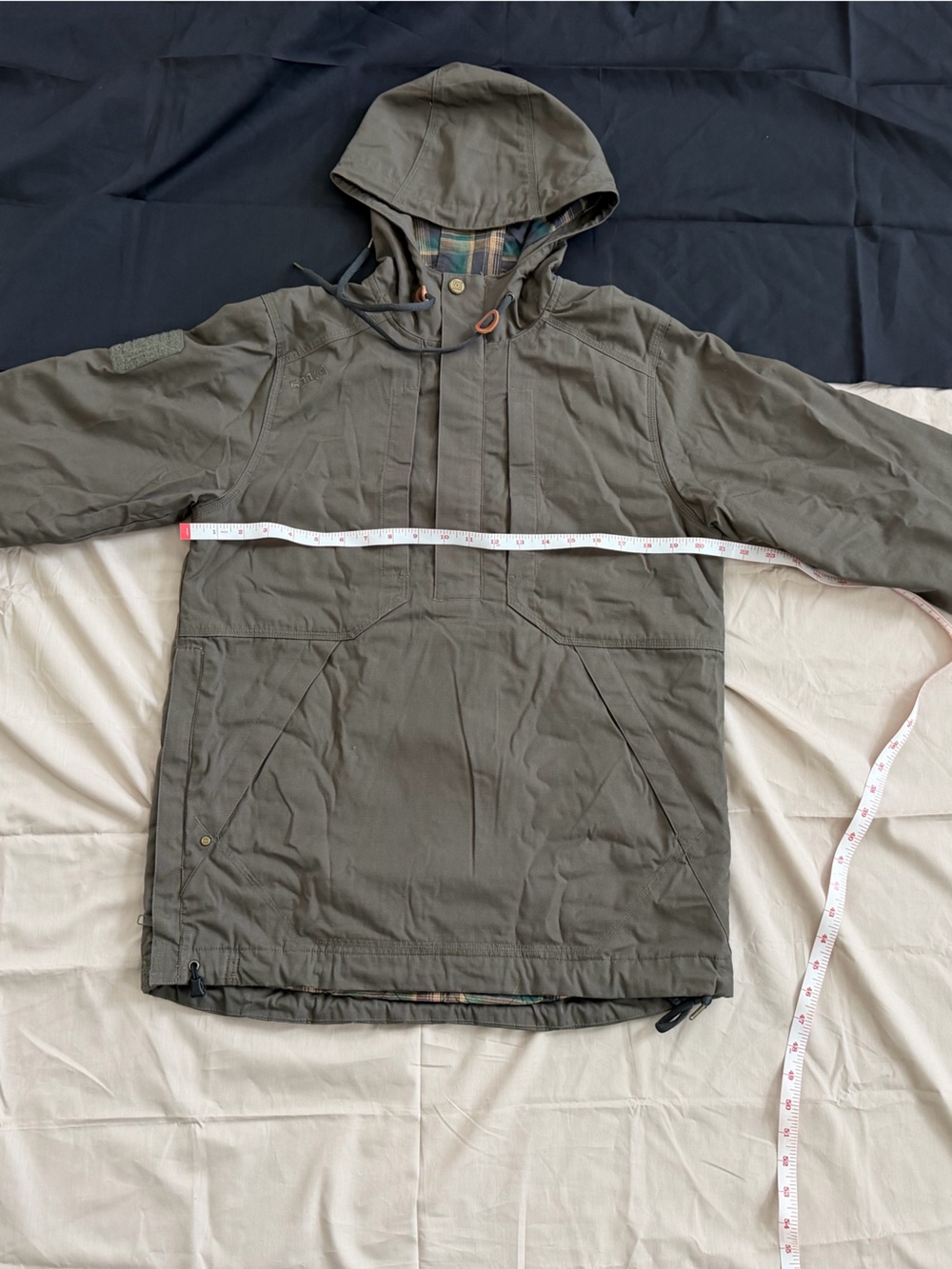 5.11 Tactical Men’s Small Hooded Anorak Jacket Olive Green